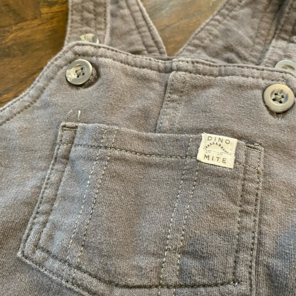 Toddler boy dinosaur shortalls set - Picture 5 of 8